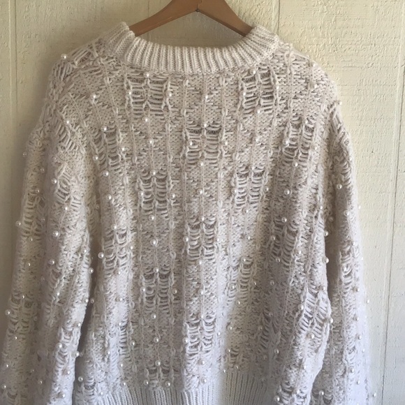 Zara pearl knit textured pullover sweater - Picture 10 of 16